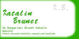 katalin brunet business card